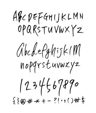 vektör yazı tipleri / el yazısı kaligrafi 