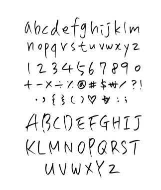 vektör yazı tipleri / el yazısı kaligrafi 