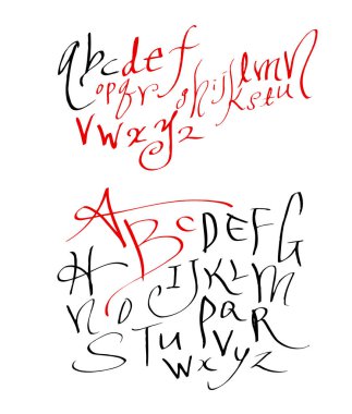 vektör yazı tipleri / el yazısı kaligrafi 