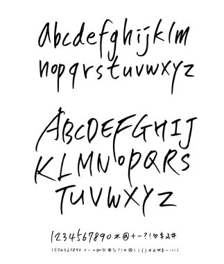 vektör yazı tipleri / el yazısı kaligrafi 