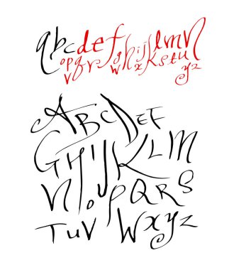 vektör yazı tipleri / el yazısı kaligrafi 