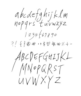 vektör yazı tipleri / el yazısı kaligrafi 