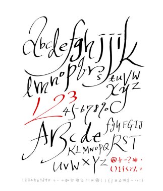 vektör yazı tipleri / el yazısı kaligrafi 