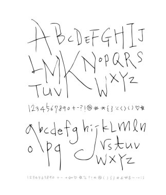 vektör yazı tipleri / el yazısı kaligrafi 