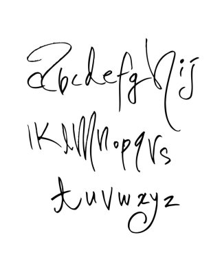 vektör yazı tipleri / el yazısı kaligrafi 