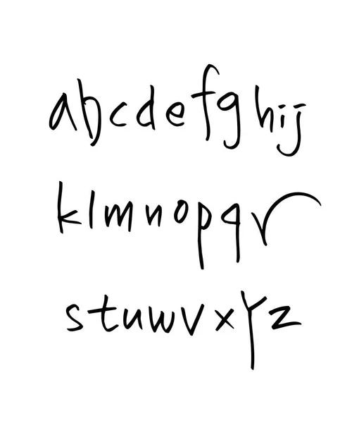 Vectorlettertypen Handgeschreven Kalligrafie — Stockvector