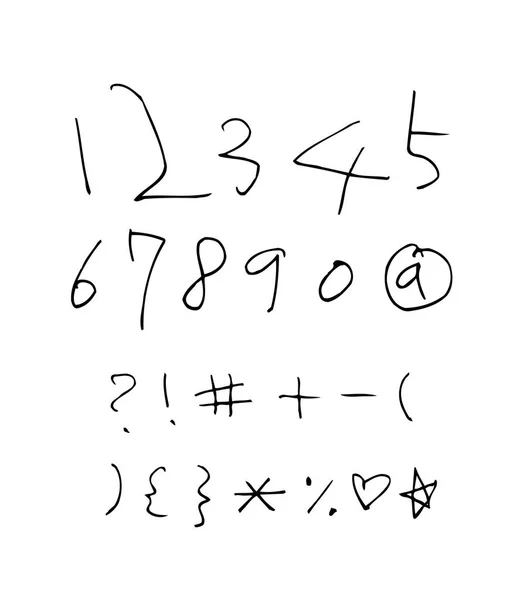 ベクトルフォント 手書き文字 — ストックベクタ