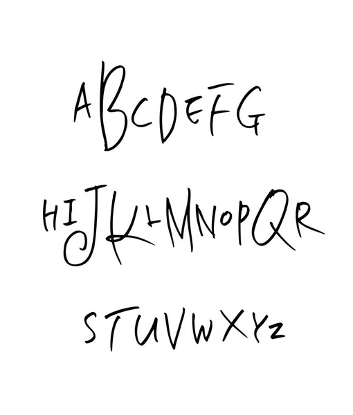 Vector Fonts Handwritten Calligraphy — Stock Vector