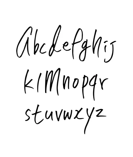 Vectorlettertypen Handgeschreven Kalligrafie — Stockvector