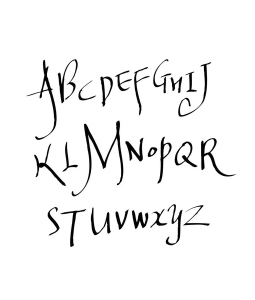 Vectorlettertypen Handgeschreven Kalligrafie — Stockvector