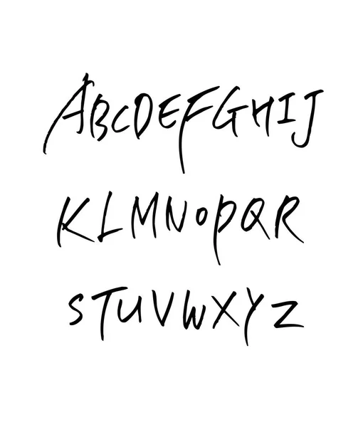 Vectorlettertypen Handgeschreven Kalligrafie — Stockvector