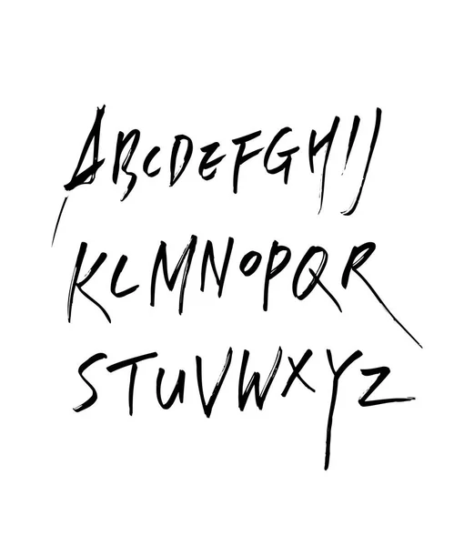 Vectorlettertypen Handgeschreven Kalligrafie — Stockvector