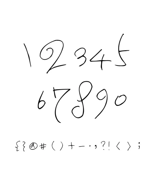 Fuentes Vectoriales Caligrafía Manuscrita — Archivo Imágenes Vectoriales