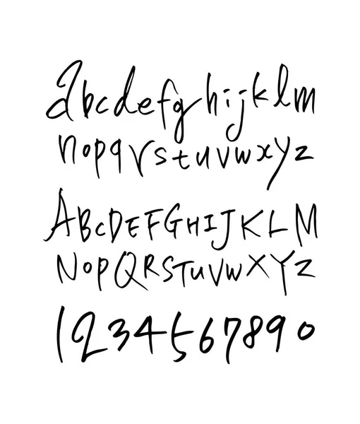 Vectorlettertypen Handgeschreven Kalligrafie — Stockvector