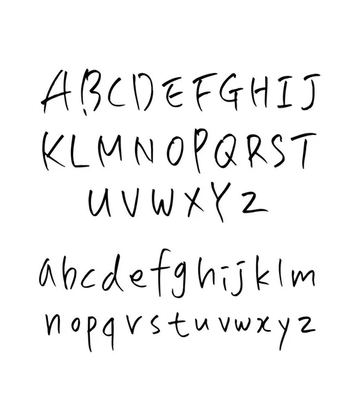 Vectorlettertypen Handgeschreven Kalligrafie — Stockvector