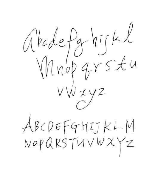 Vectorlettertypen Handgeschreven Kalligrafie — Stockvector