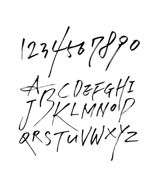 Vectorlettertypen Handgeschreven Kalligrafie — Stockvector