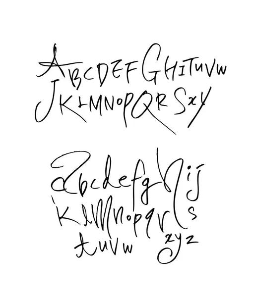 Vectorlettertypen Handgeschreven Kalligrafie — Stockvector