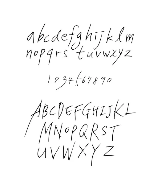 Fuentes Vectoriales Caligrafía Manuscrita — Archivo Imágenes Vectoriales