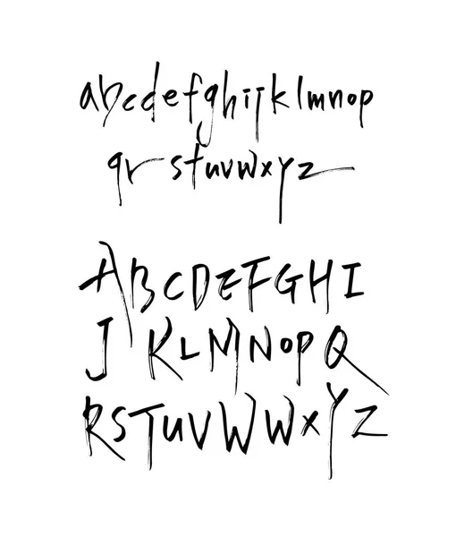 Vector Fonts Handwritten Calligraphy — Stock Vector