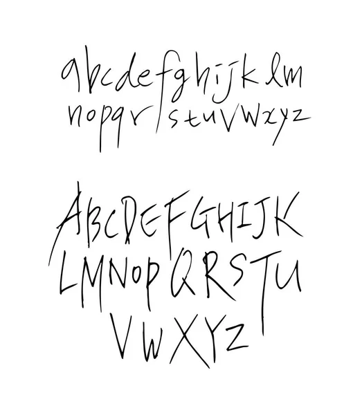 Vectorlettertypen Handgeschreven Kalligrafie — Stockvector