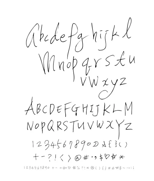 Vectorlettertypen Handgeschreven Kalligrafie — Stockvector