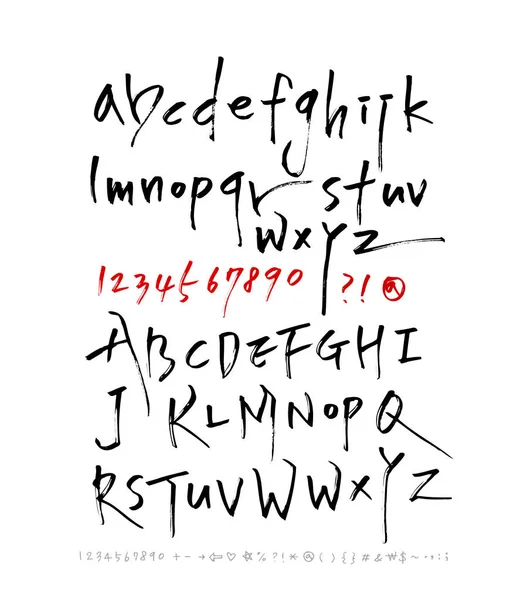 Vectorlettertypen Handgeschreven Kalligrafie — Stockvector