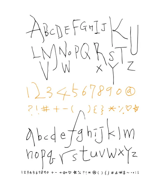 Fuentes Vectoriales Caligrafía Manuscrita — Archivo Imágenes Vectoriales