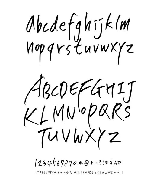 Vectorlettertypen Handgeschreven Kalligrafie — Stockvector