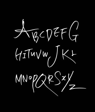 vektör yazı tipleri / el yazısı kaligrafi 