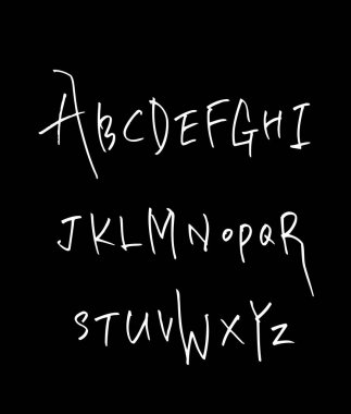 vektör yazı tipleri / el yazısı kaligrafi 