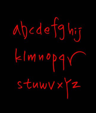 vektör yazı tipleri / el yazısı kaligrafi 