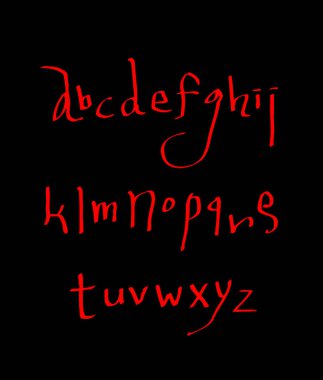 vektör yazı tipleri / el yazısı kaligrafi 