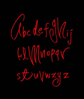 vektör yazı tipleri / el yazısı kaligrafi 