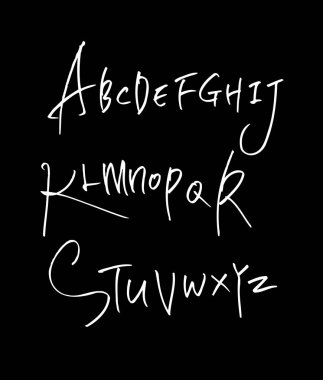 vektör yazı tipleri / el yazısı kaligrafi 