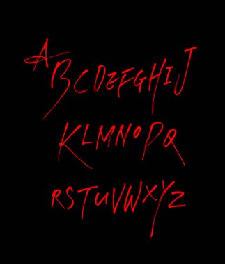 vektör yazı tipleri / el yazısı kaligrafi 