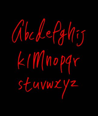 vektör yazı tipleri / el yazısı kaligrafi 