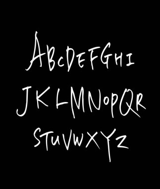 vektör yazı tipleri / el yazısı kaligrafi 