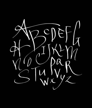 vektör yazı tipleri / el yazısı kaligrafi 