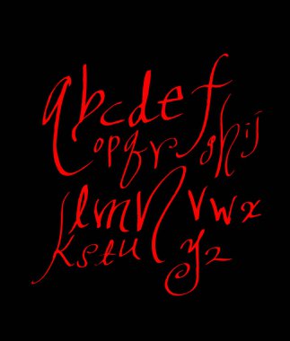 vektör yazı tipleri / el yazısı kaligrafi 