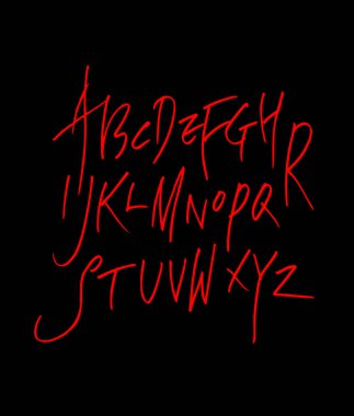 vektör yazı tipleri / el yazısı kaligrafi 