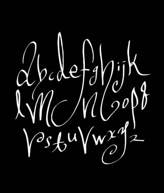 vektör yazı tipleri / el yazısı kaligrafi