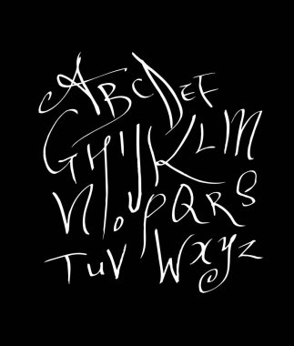 vektör yazı tipleri / el yazısı kaligrafi