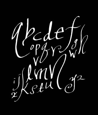 vektör yazı tipleri / el yazısı kaligrafi