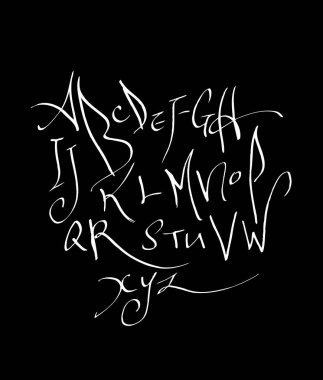vektör yazı tipleri / el yazısı kaligrafi