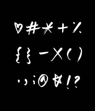 vektör yazı tipleri / el yazısı kaligrafi