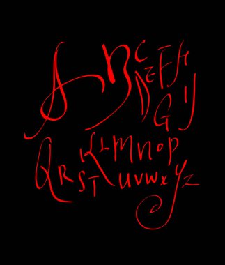 vektör yazı tipleri / el yazısı kaligrafi