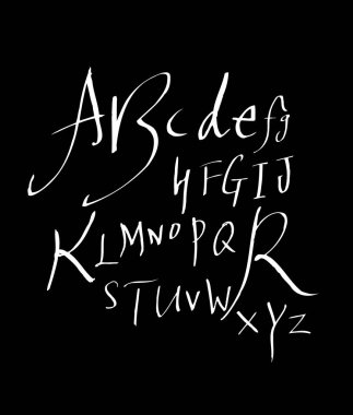 vektör yazı tipleri / el yazısı kaligrafi