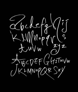vektör yazı tipleri / el yazısı kaligrafi