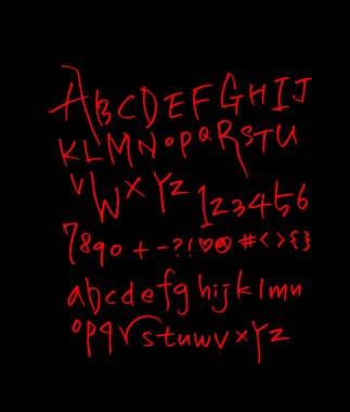 vektör yazı tipleri / el yazısı kaligrafi